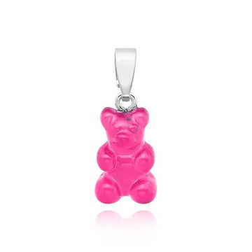 CRYSTAL HAZE NOSTALGIA BEAR-LOLLIPOP-CLASSIC CONNECTOR SILVER Pendant Charm 144767821