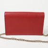 Gucci Interlocking G Mini Leather Wallet Chain Bag Red 146463372 [P]