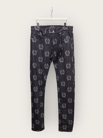 VERSACE Medusa Multi Lettering Logo Schwarze Jeans 31 147449764