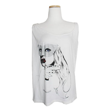 Diesel White Print Sleeveless T-Shirt 66, 77 147451918