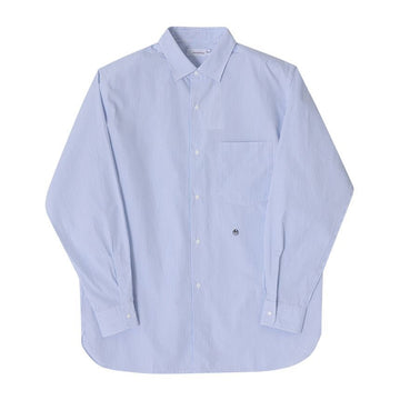 NANAMICA Regular Collar Stripe Wind Unisex Shirt 144598588