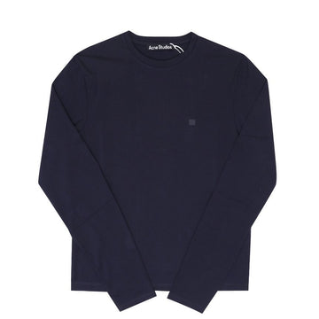Acne Studios Face Logo Patch Unisex Long Sleeve Tee NAVY BLUE (885) CL0311 144730471