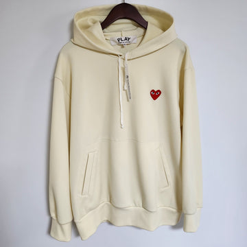Comme Des Garcons XL Ivory Red Patch Men Hoodie AZ-T174 147539054