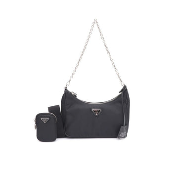 PRADA 1BH204 Schwarz Tessuto Re-Edition Multi Hobo Schultertasche und Crossbody Bag kk56548735 147549745