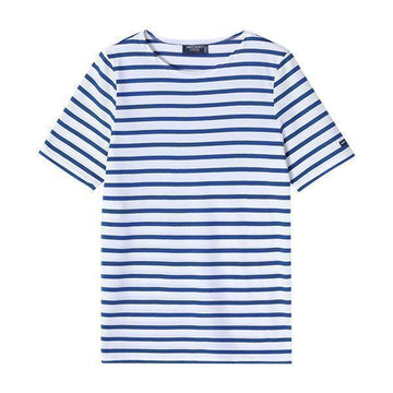 SAINT JAMES NEIGE GITANE レバント モダン ストライプ ユニセックス 半袖Tシャツ 9863 144734706 [P]