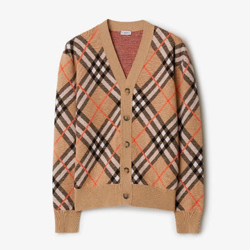 BURBERRY メンズ カーディガン ウール モヘア チェック ブレンド 8093494 147569060