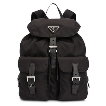 PRADA Rucksack Dreiecklogo Re-Nylon Klein Schwarz 1BZ677 RV44 147569097