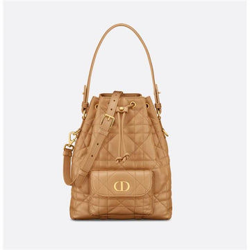 Dior Caro Small Bucket Bag Gold Macro Canage M3372UNOZ 147572205