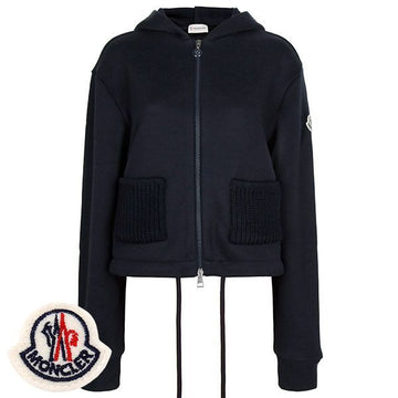 Moncler 25FW Navy Knit Detail Zip-Up Hoodie Jacket 8G00002 89B0Q 778 147572342