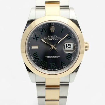 ROLEX デイトジャスト 41 ウィンブルドン スレート ローマン 126303 メンズ コンビ ウォッチ 2024年 保証書 ボックス 147575591
