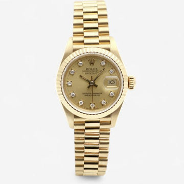 ROLEX Datejust 26 Damen 18K Gold Uhr Original Diamant 1993 147575618