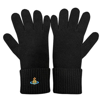 Vivienne Westwood Embroidered Logo Knit Gloves (N401) 147584010
