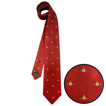 VIVIENNE WESTWOOD Seidenkrawatte mit Logo Rot (H401) 25FW 147584017