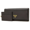 Prada Saffiano Triangle Leather Flap Long Wallet 1MH132 QHH F0002 130180308 [P]