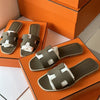HERMES Oran Sandalen Epsom Etoupe H202272ZX3 85225742 [P]