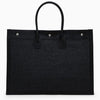SAINT LAURENT Tote Bag Large Black Ribbed 509415 2M21E 1050 66386362 [P]