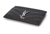 SAINT LAURENT Matelassé Kartenetui mit Silberbeschlag 423291 BOW02 1000 33982984 [P]