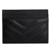 SAINT LAURENT Matelassé Kartenetui mit Silberbeschlag 423291 BOW02 1000 33982984 [P]