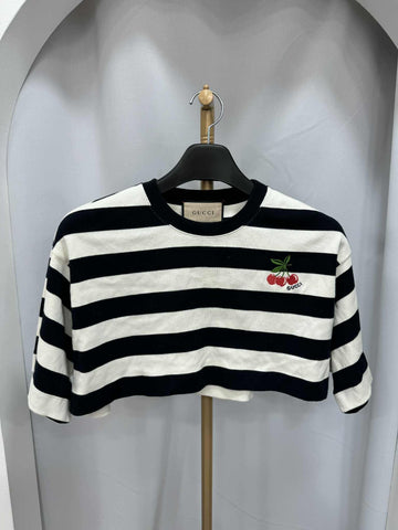 GUCCI Minimale Strick-Cropped T-Shirt XXS 147586588