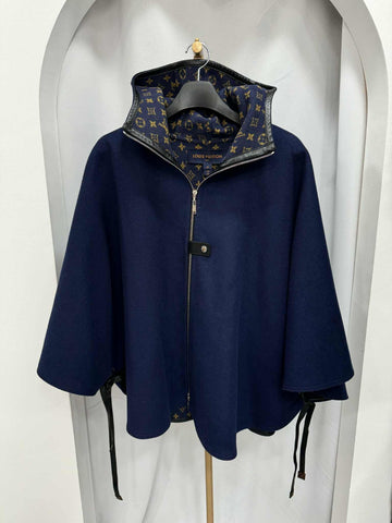 LOUIS VUITTON モノグラム フード ケープ コート 36 147586616