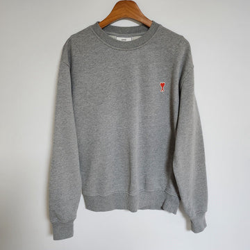 AMI M grau Small Herzstickerei Sweatshirt E20HJ007 147594976
