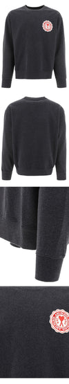 AMI 22FW Women's Logo Patch Crewneck Sweatshirt Dark Grey USW011 739 020 39759585 [P]