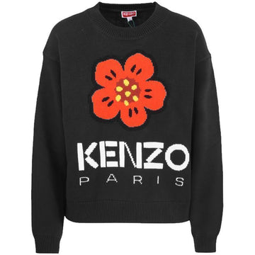 KENZO ウィメンズ フラワーロゴニット ブラック 2PU380 3LC 99J 58155877