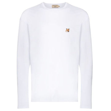 MAISON KITSUNE フォックス ロングスリーブ Tシャツ ホワイト FU00163KJ0010 P100 49392020