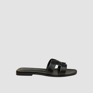 HERMES Damen Oran Sandalen Schwarz 37.5 H021056 147645789