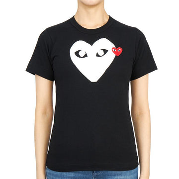 Comme Des Garcons Double Heart Wappen AZ T115 051 1 Women's Short Sleeve T-Shirt 37708592