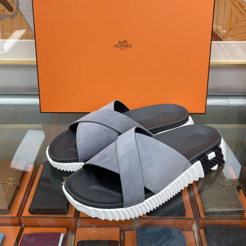 Hermes Infra Sandals Slippers Gray H241920 147649579