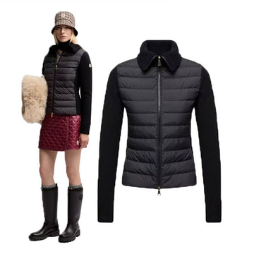 Moncler Padded Wool Zip-Up Cardigan Black 9B00035 M1131 999 147640894