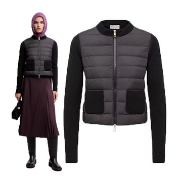 MONCLER Damen Padded Woll-Cardigan Schwarz 9B00036 M1131 999 147640896