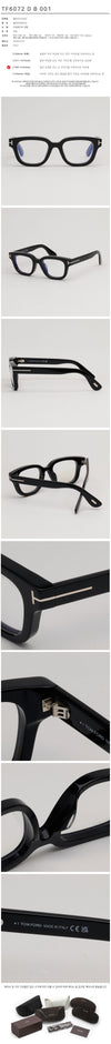 Tom Ford TF6072DB 001 Blue Light Blocking Bold Square Black Acetate Frame Asian Fit 147659599 [P]