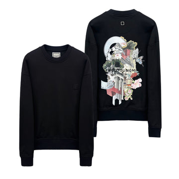 Wooyoungmi Black City Graphic Sweatshirt W253TS25723B 147662394