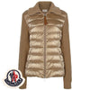 Moncler Brown Knit Mix Goose Down Zip Jacket 9B00017 M1241 222 147692201 [P]