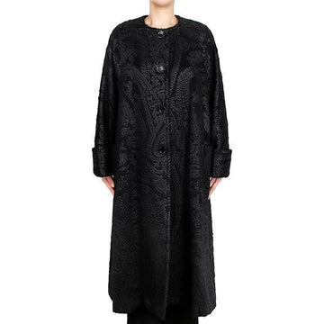 MAXMARA ブラック ニンフェ アルパカ ウール コート 001 92714409 [P]