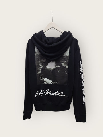 OFF WHITE ブラックモナリザプリントフーディS 147693606