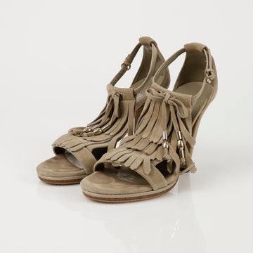 GUCCI フリンジサンダルヒール 37サイズ 147428163