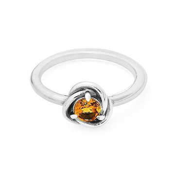 Pandora Moment November Birthstone Honey Eternity Circle Silver Ring 192993C11 144702113 [P]