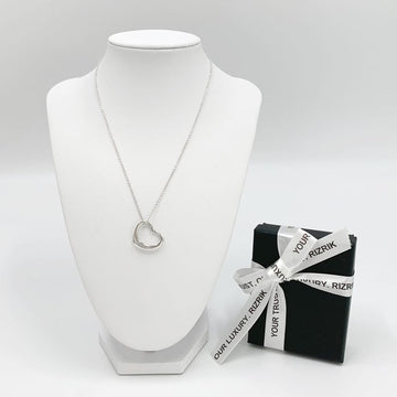 TIFFANY & CO エルサ・ペレッティ オープンハート 22mm ネックレス シルバー 100 147724099