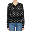 COMME DES GARCONS Damen Strick mit Punkt und schwarzem Aufnäher AZ N035 051 1 147730804 [P]