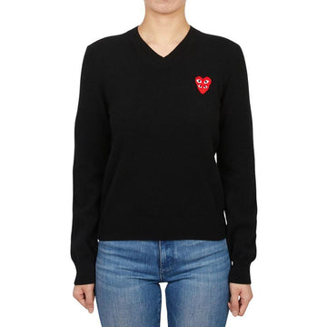 COMME DES GARCONS Doppeltes Rotemblem Damen Strickpullover N073 051 1 147730821