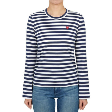COMME DES GARCONS Mini Redwappen Streifen Damen Langarm T-Shirt AZ T207 051 1 147730853