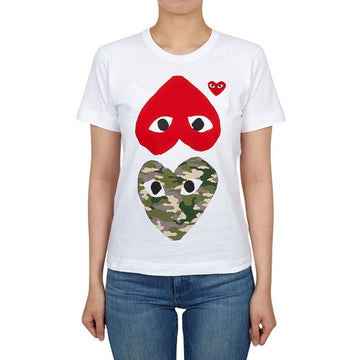 Comme Des Garcons Upside Down Camouflage Heart Women's T-Shirt 147730864