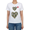 Comme Des Garcons Camo Double Heart Women's Short Sleeve T-shirt AZ T245 051 1 147730863 [P]