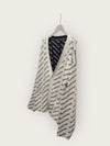 Balenciaga White Black Mini Allover Logo Cardigan 147730994 [P]