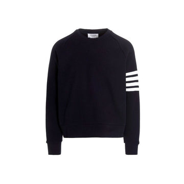 THOM BROWNE Diagonal Waffle Strickpullover Navy 06452 415 48463432