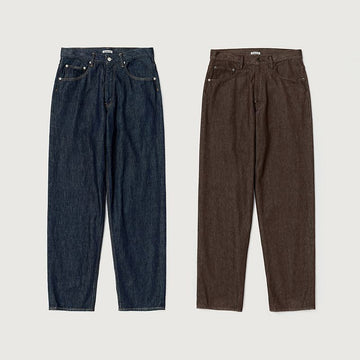 Auralee Hard Twist Wide Denim Indigo / Brown 0A00P03D 60565647 [P]