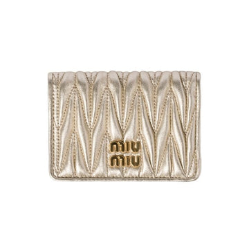 MIU MIU マテラッセ カードケース ゴールド 5MC103 AFPP F0846 126226491 [P]